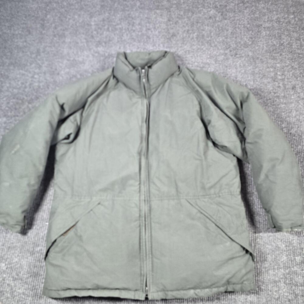 J.Crew Jacket Mens Large Olive Green Oarsman Goose Down Puffer Parka Zip Winter